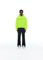 PRO ZIPPED HYPER YELLOW HOODIE
