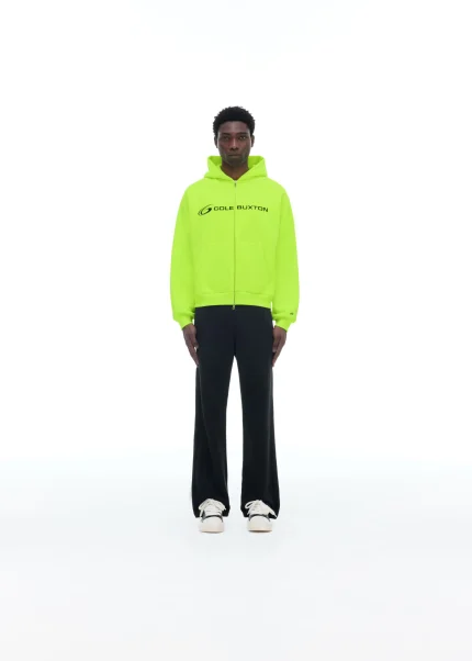 PRO ZIPPED HYPER YELLOW HOODIE