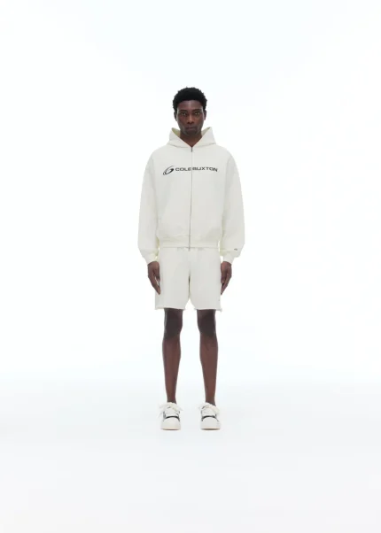 VINTAGE WHITE PRO ZIPPED HOODIE