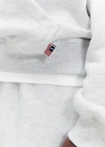 CB TAB LIGHT GREY MARL HOODIE