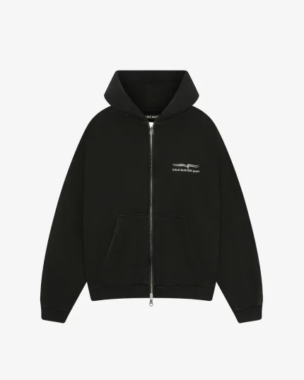 COLE BUXTON SPORT ZIPPED VINTAGE BLACK HOODIE