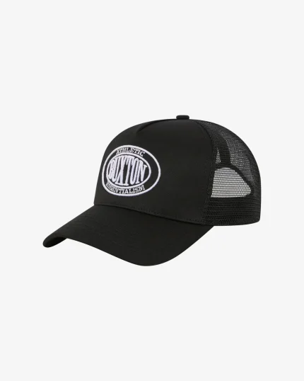 CREST TRUCKER BLACK CAP