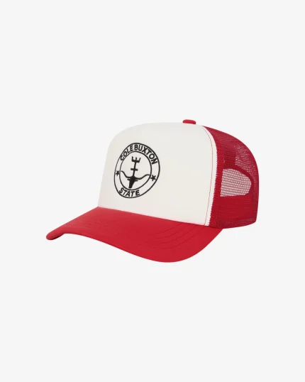 TWO STAR STATE TRUCKER RED CAP