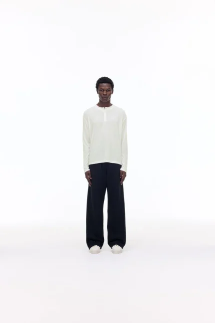 RELAXED WHITE HENLEY