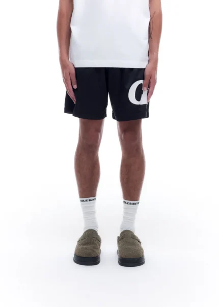STAR MESH BLACK SHORTS