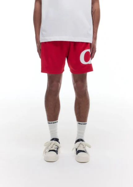 STAR MESH RED SHORTS