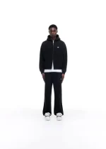 MINI FLAG ZIPPED VINTAGE BLACK HOODIE